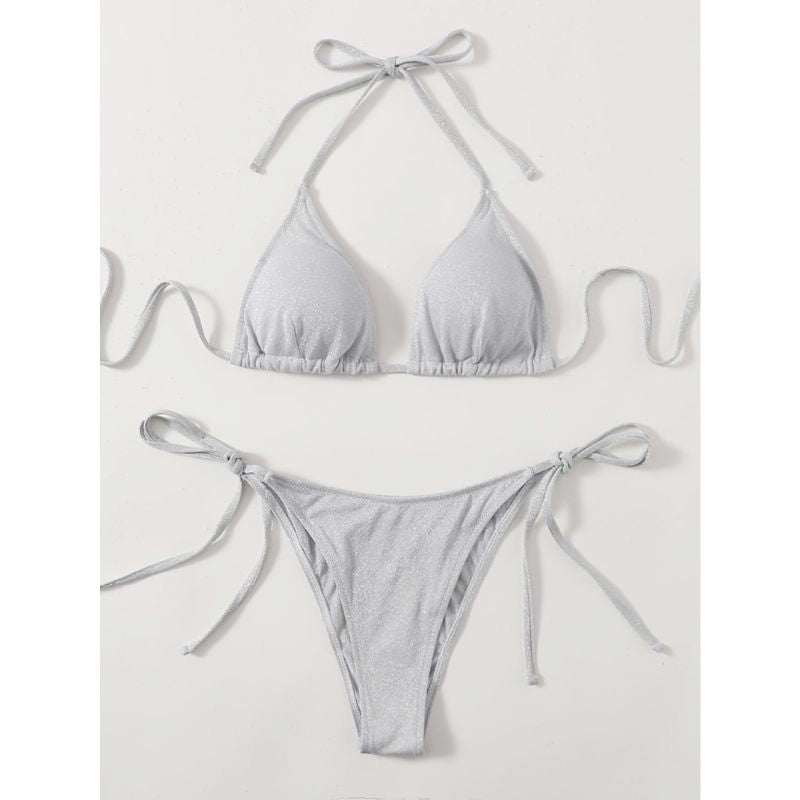Glitter Bikini Zilver Glitter Kleding
