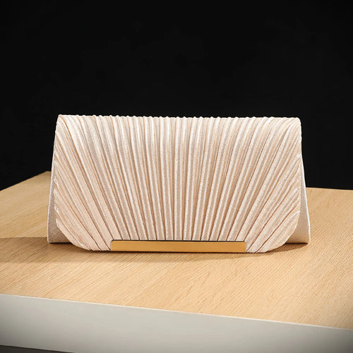Beige Glitter Clutch