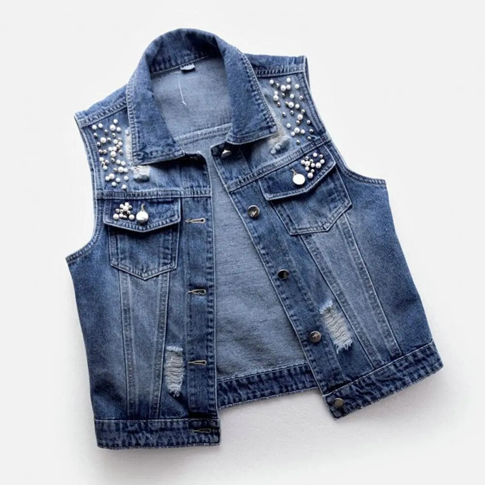 Blue Denim Vest