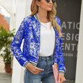 Blauw Glitter Jasje Dames