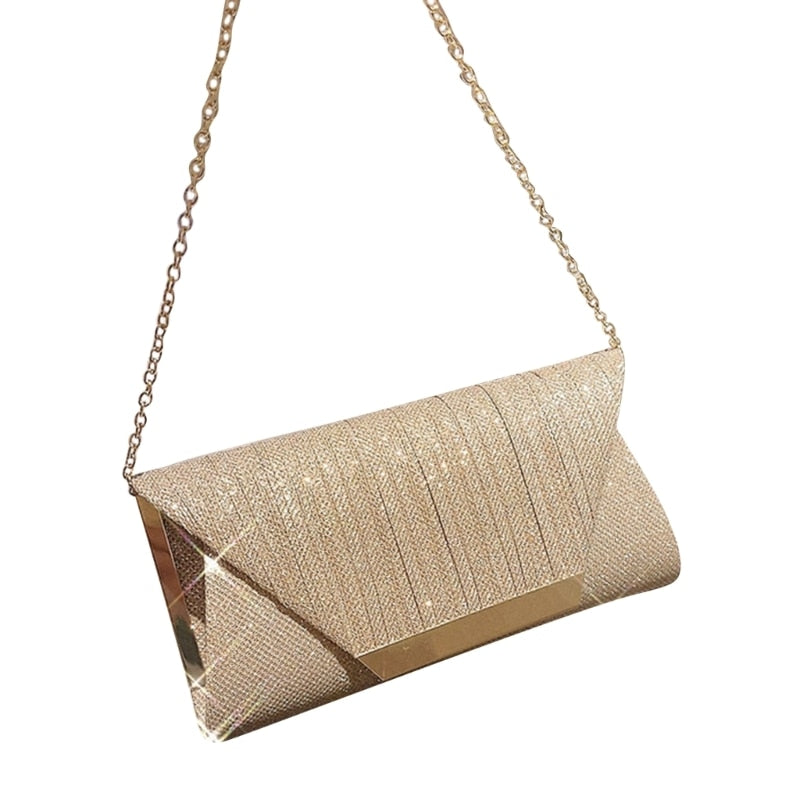 Champagne Glitter Clutch