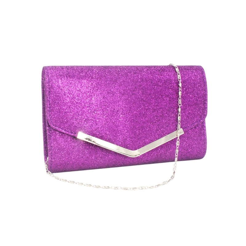 Clutch Paars Metallic