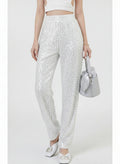 Glitter Trousers White