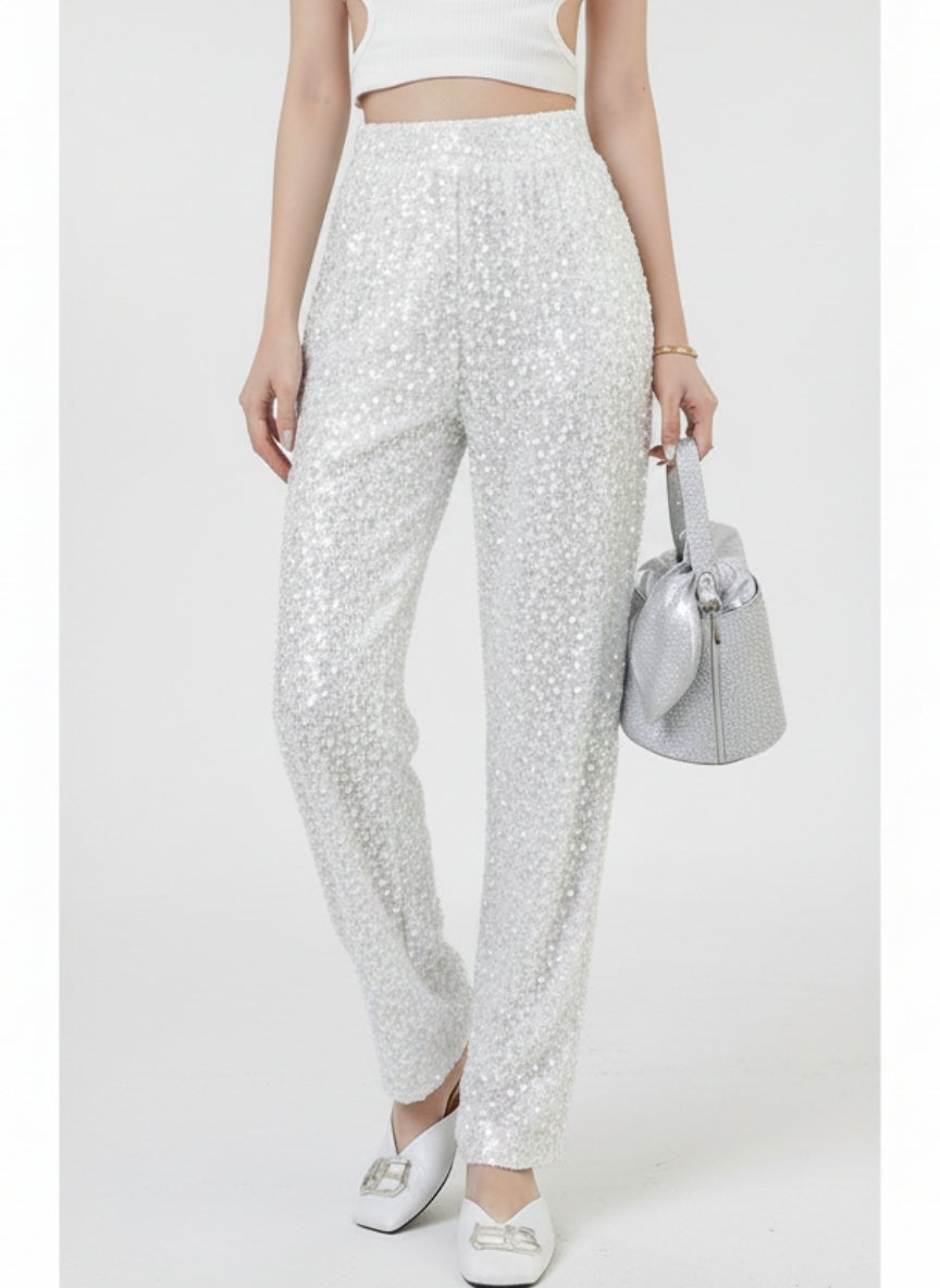 Glitter Broek Wit