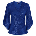 Donkerblauw Glitter Shirt