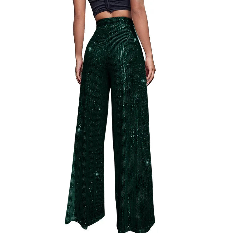 Donkergroene Glitter Broek