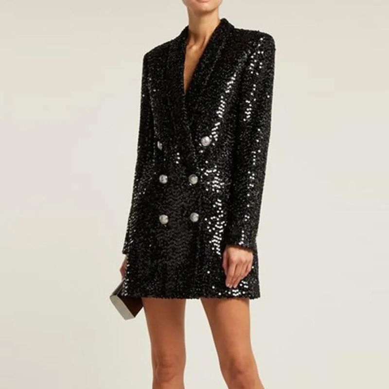 Glitter Blazer Dress