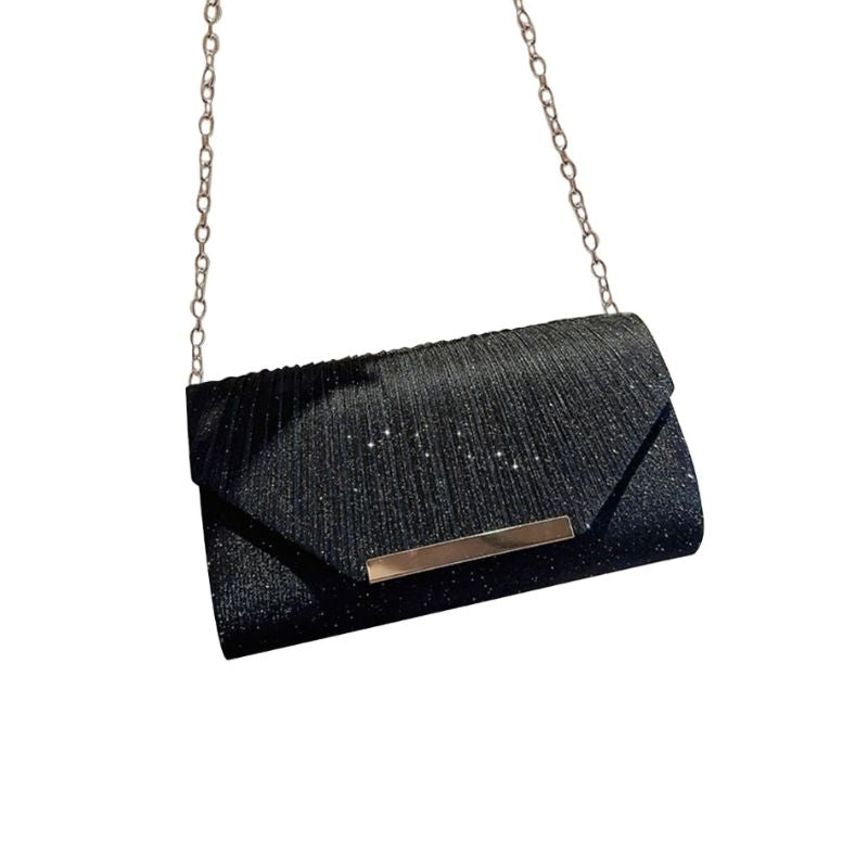 Glitter Clutch Zwart