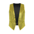 Glitter Gilet Heren Goud