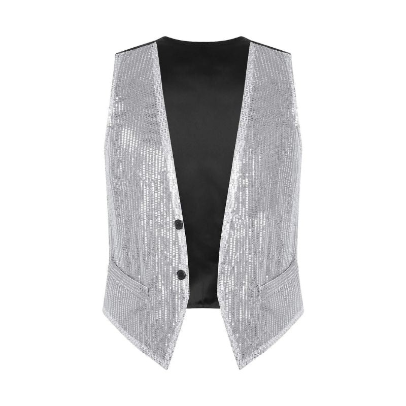 glitter gilet heren