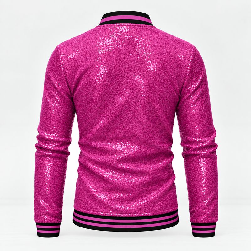 Pink Glitter Jacket Men