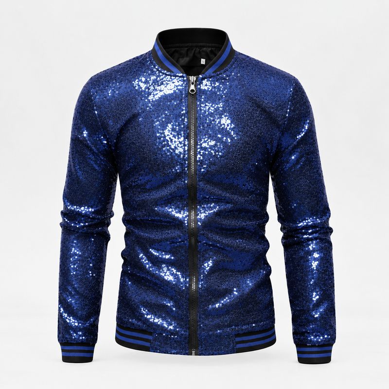 Glitter Jasje Heren Blauw