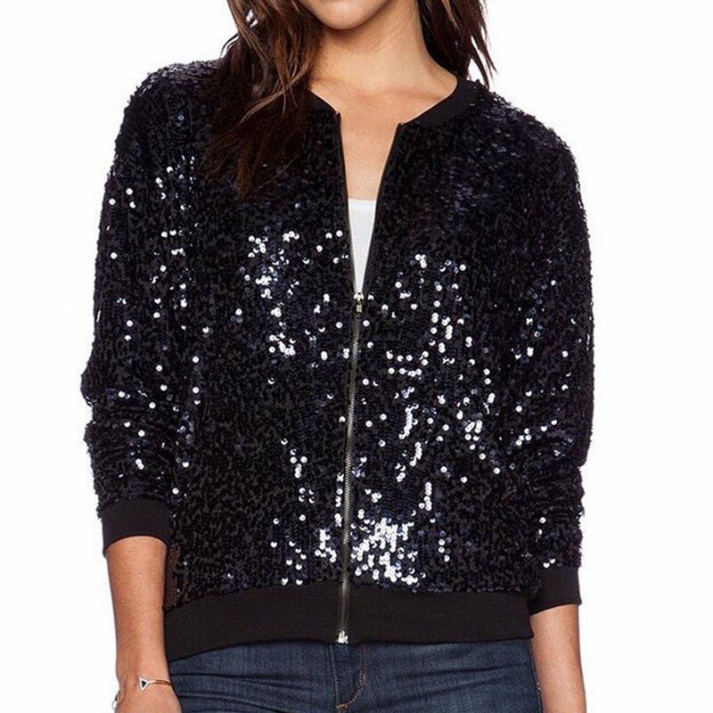 glitter jasje zwart