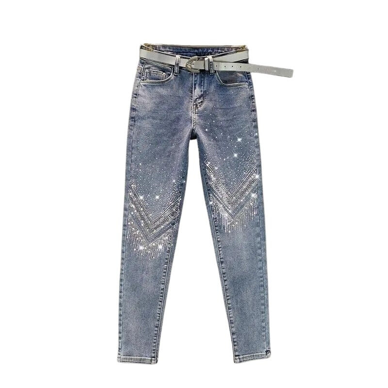 Glitter Jeans Blauw
