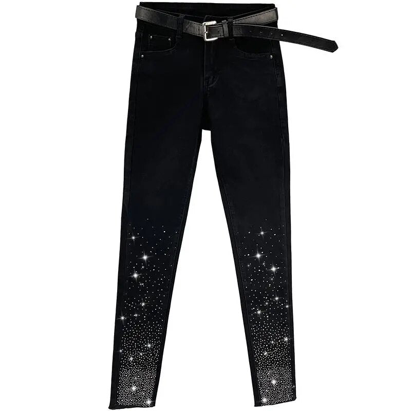 Glitter Jeans Zwart
