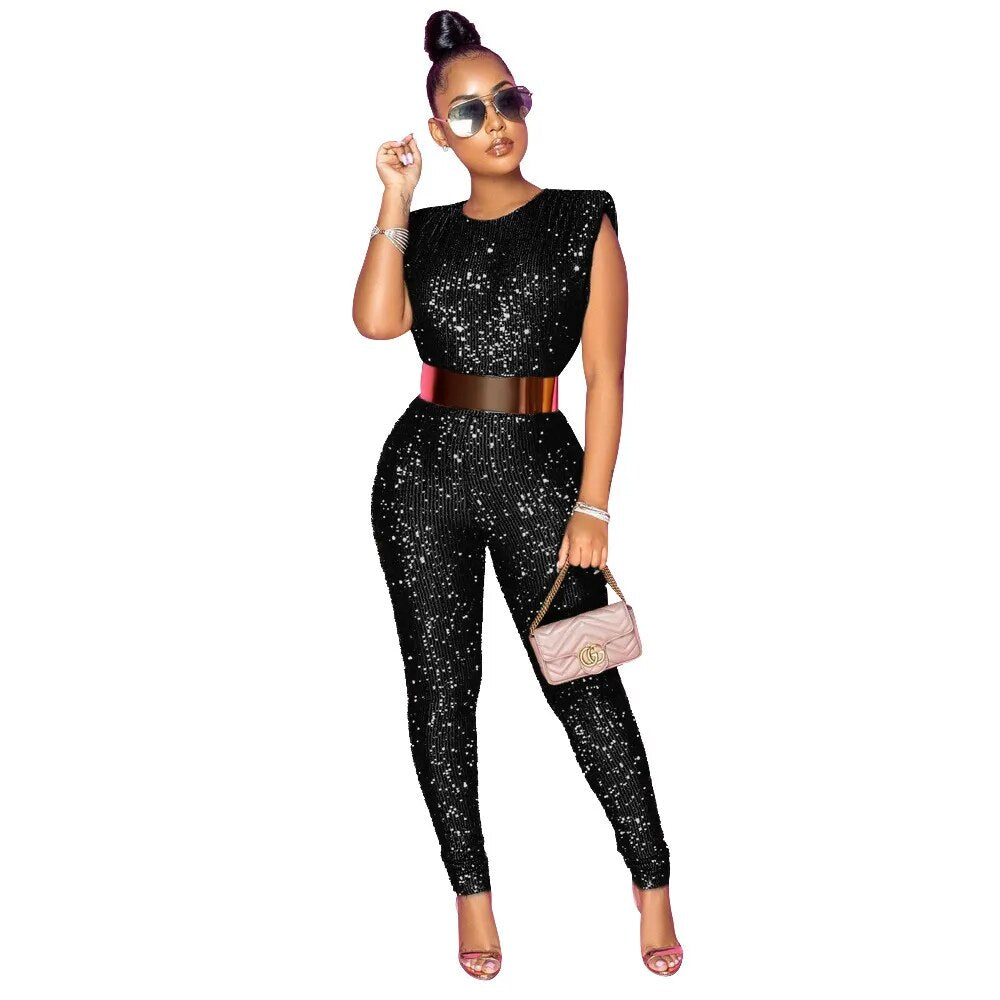 Glitter Jumpsuit Plus Size