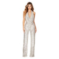 glitter jumpsuit zilver