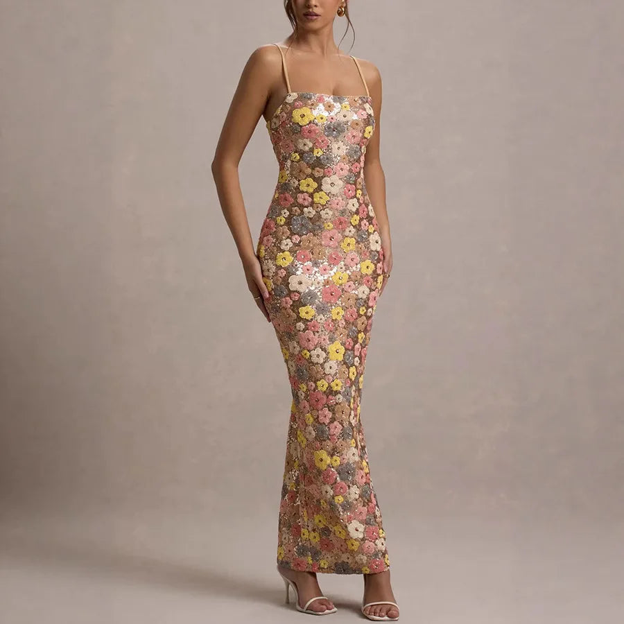Glitter Jurk Bloemen