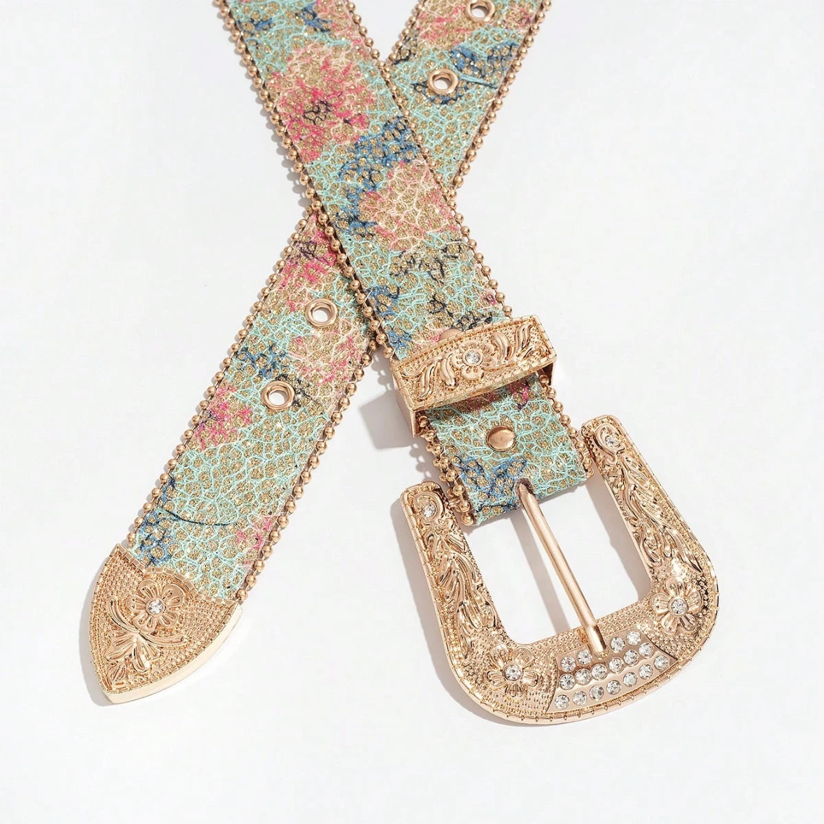 Glitter Riem Beige