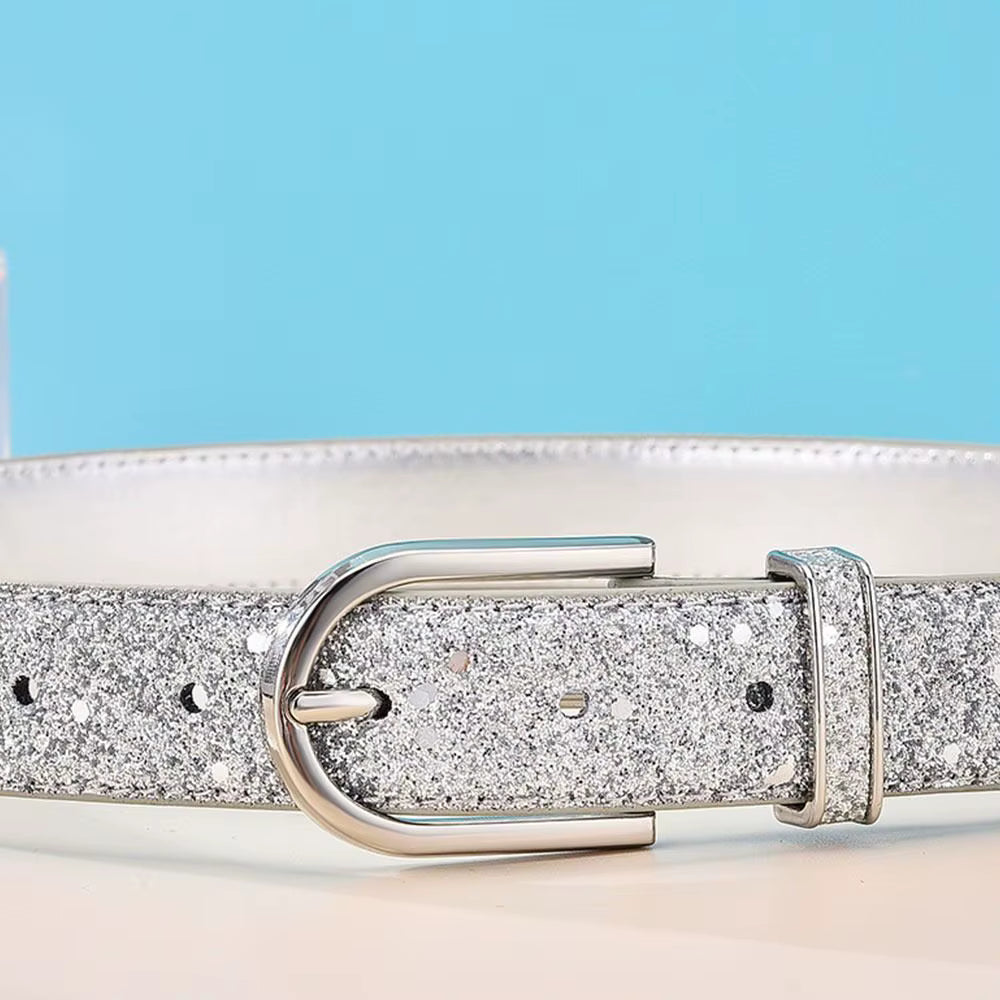 Glitter Riem Zilver