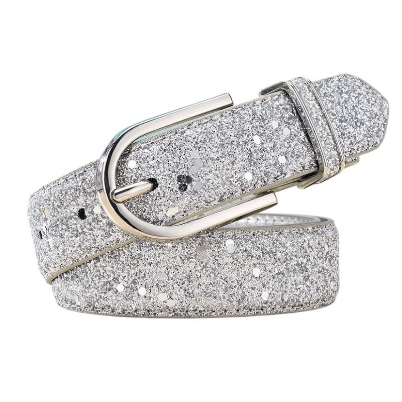 Glitter Riem Zilver