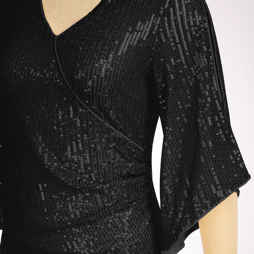 Women's Black Glitter Shirt