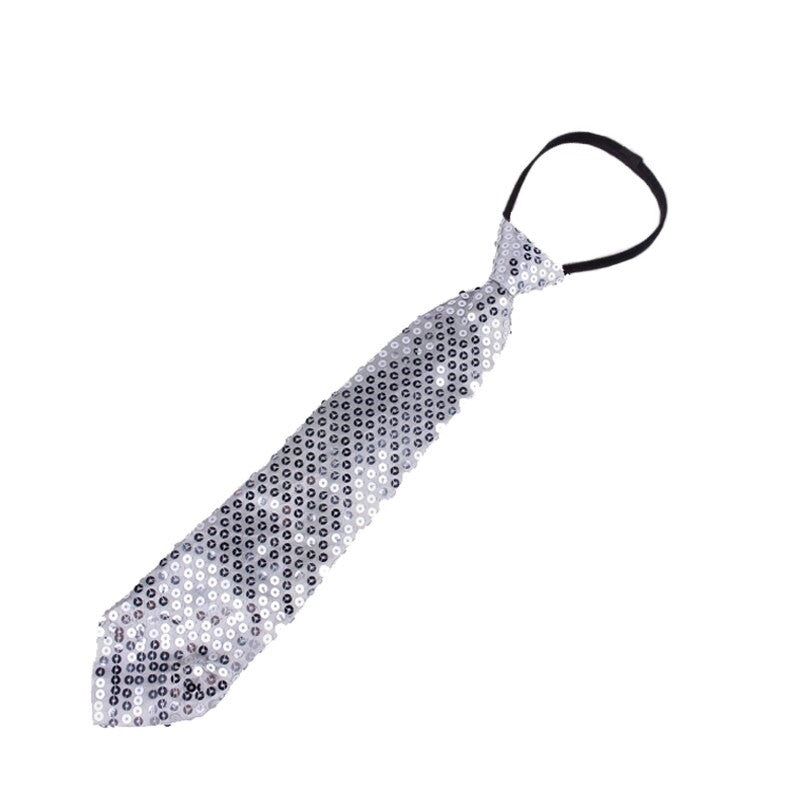 Glitter Stropdas Zilver