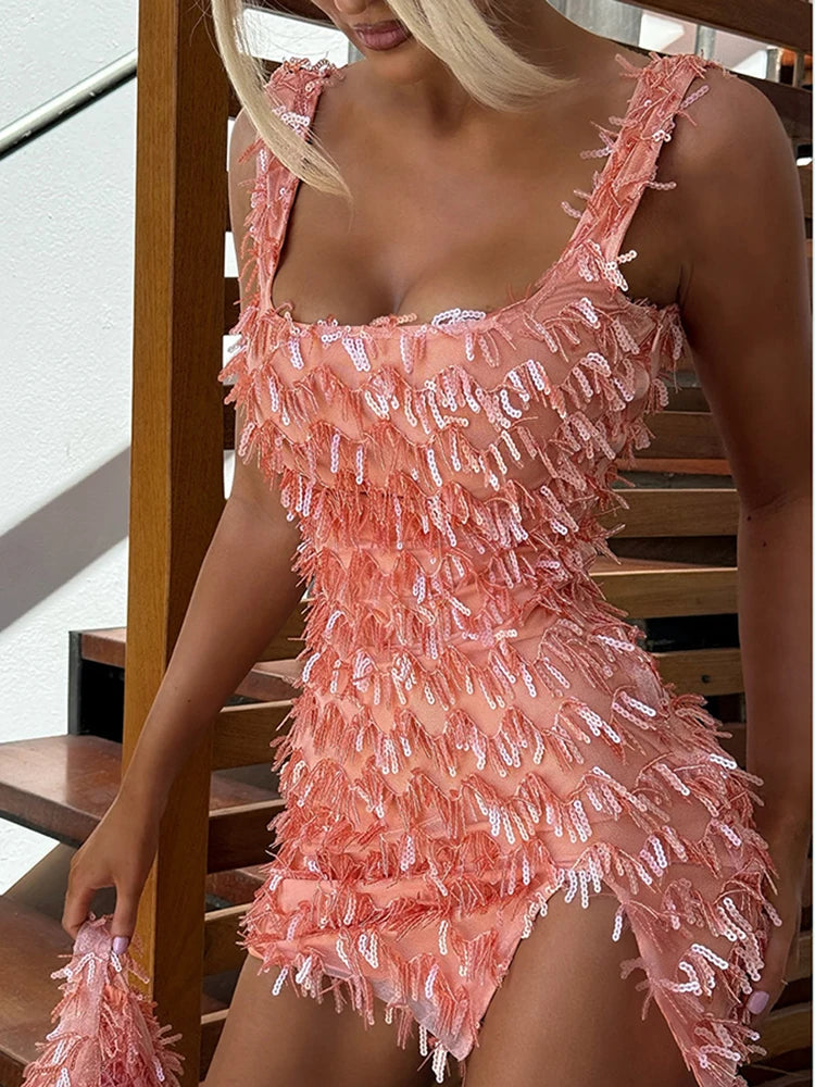 Glitter Dress Orange