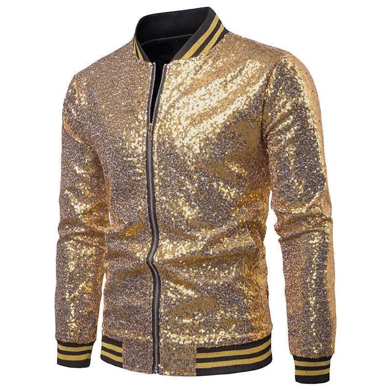 Goud Glitter Jasje Heren