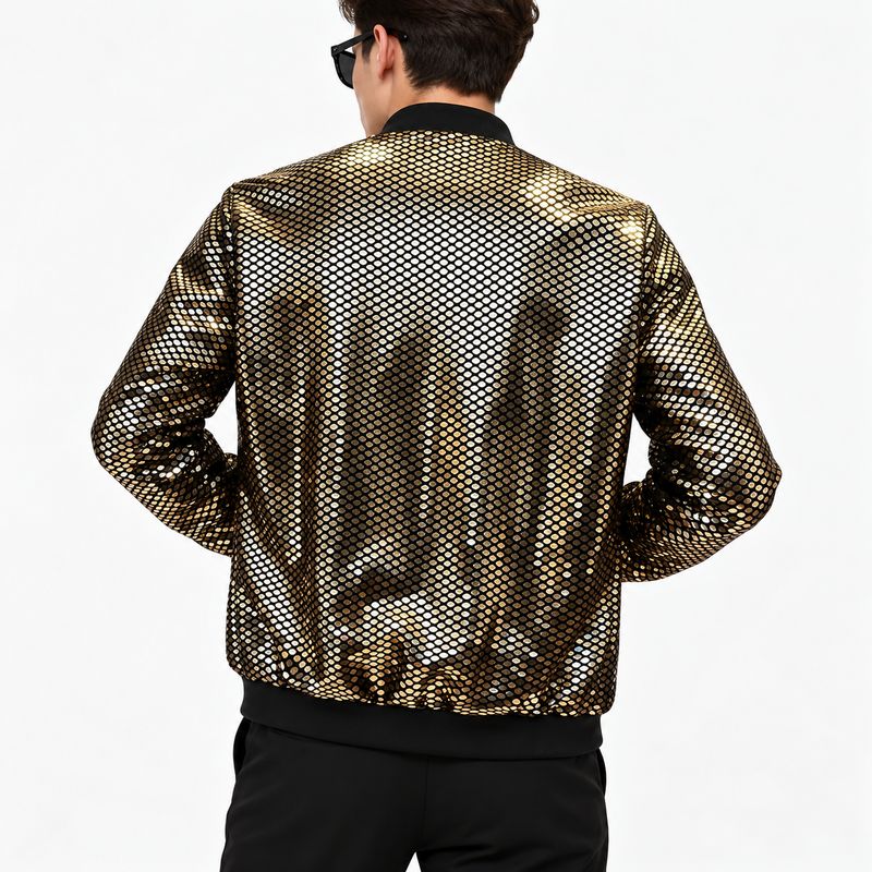 Gouden Pailletten Jas Heren