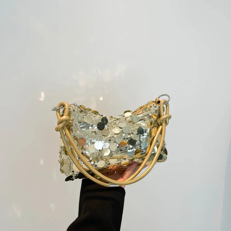 Gouden Pailletten Handtas
