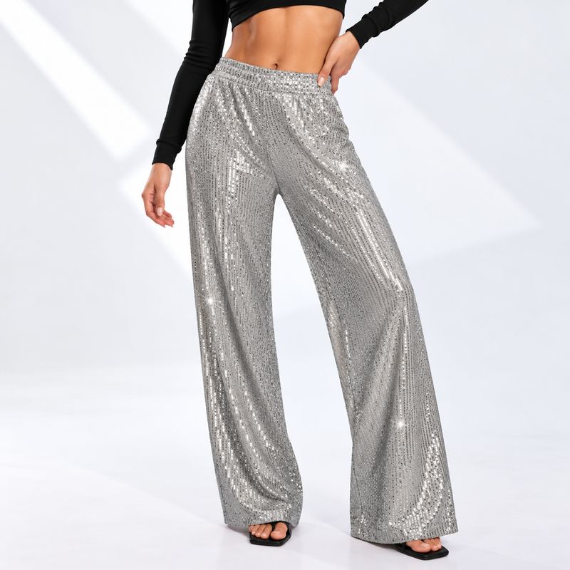 Grijze Glitter Broek