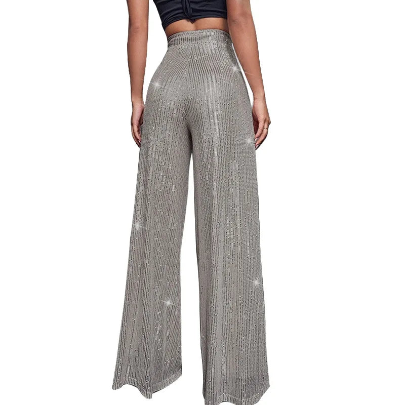 Grijze Glitter Broek