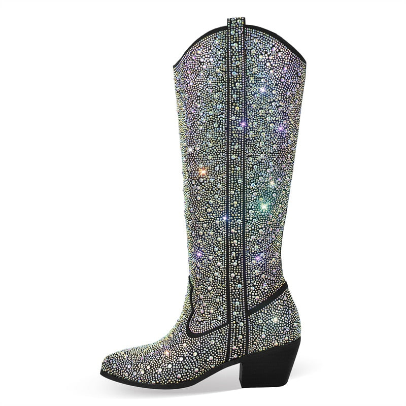 Grijze Glitter Laarzen
