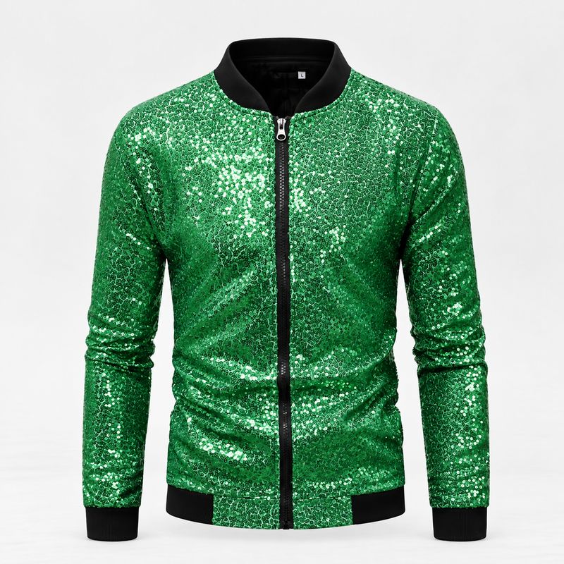 Groen Glitter Jasje Heren