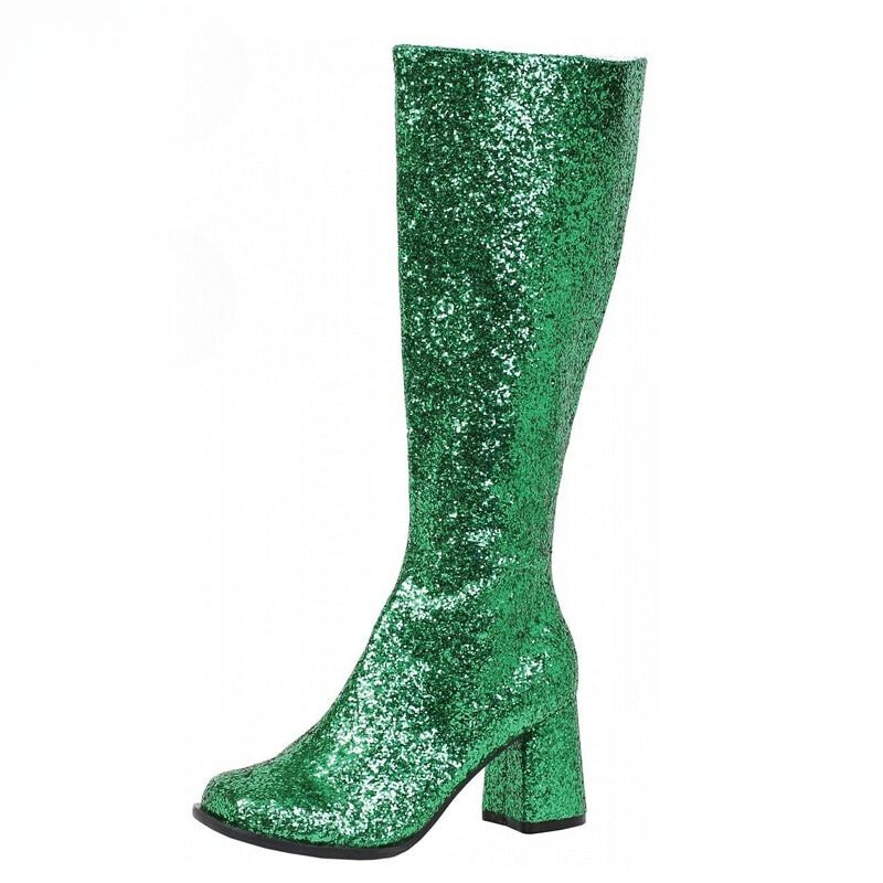 Groene Glitter Laarzen | Glitter Kleding