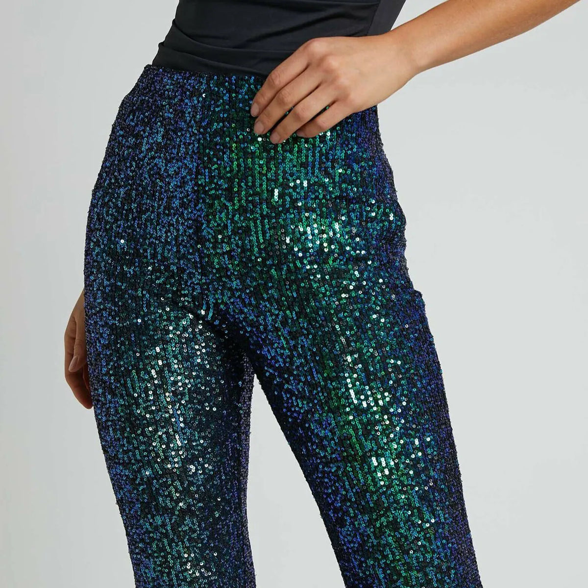 Groene Pailletten Broek