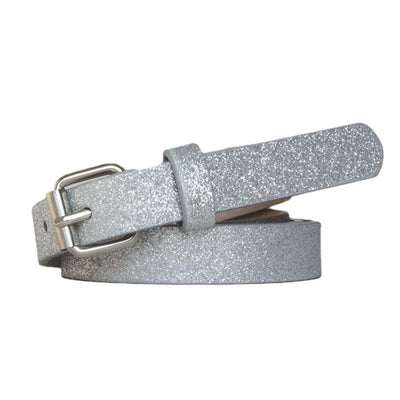 Elvy fashion 2cm brede roze glitter riem van echt leer Elvy fashion 2cm brede roze glitter riem van echt leer