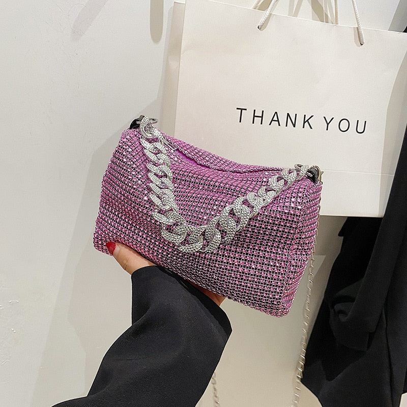 Purple Glitter Bag
