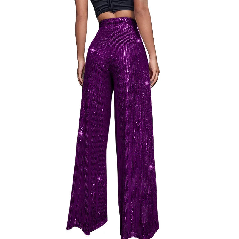 Paarse Glitter Broek