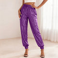 Paarse Pailletten Broek