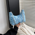 Pailletten Tas Blauw