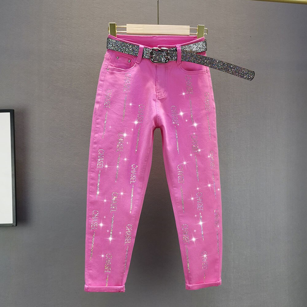 Pink Glitter Jeans