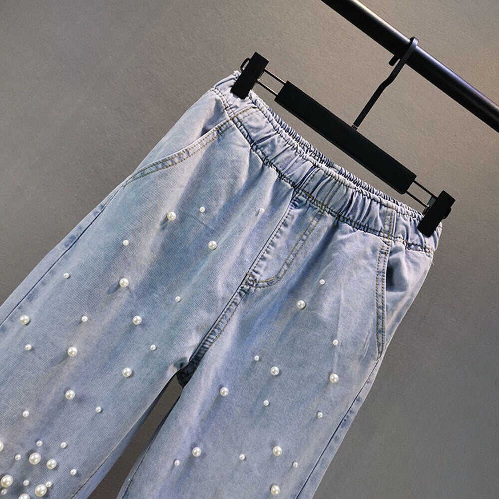 Plus Size Glitter Jeans