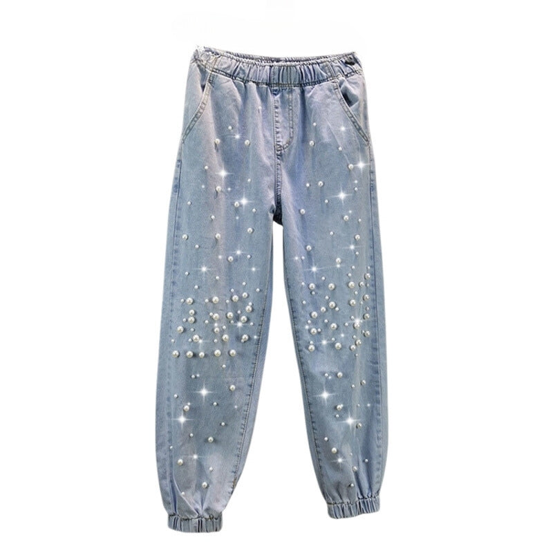Plus Size Glitter Jeans