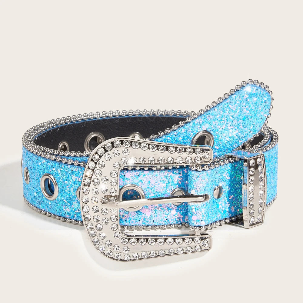 Riem Met Blauwe Steentjes