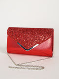 Rode Glitter Clutch