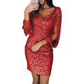 Rode Glitter Jurk Dames