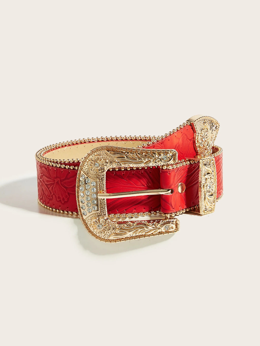 Rode Pailletten Riem