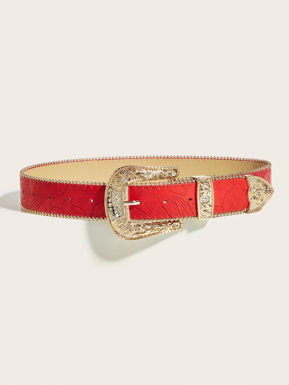 Rode Pailletten Riem
